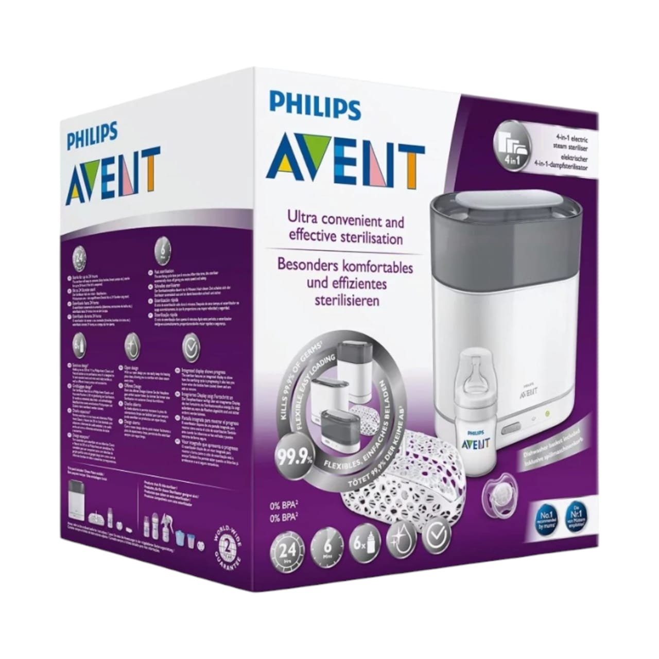 Avent Stérilisateur Électrique à Vapeur 4 en 1