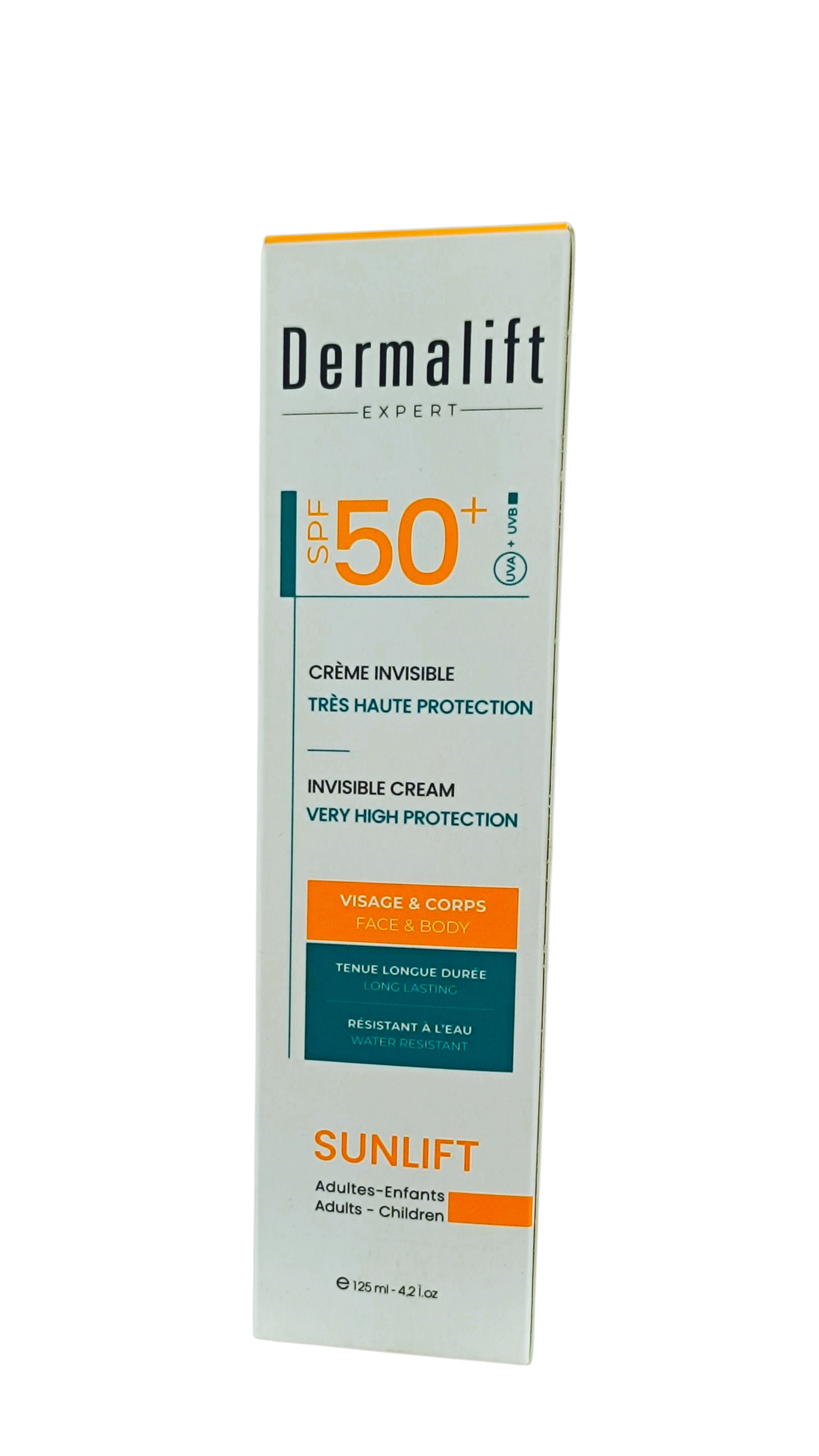 Dermalift Sunlift Crème Solaire invisible SPF50+ 125ml