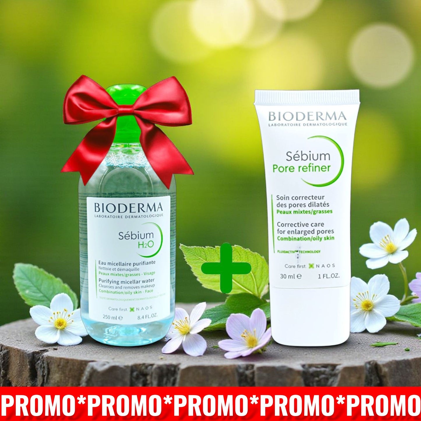 BIODERMA PACK SEBIUM PORE REFINER + SEBIUM H2O 250ML