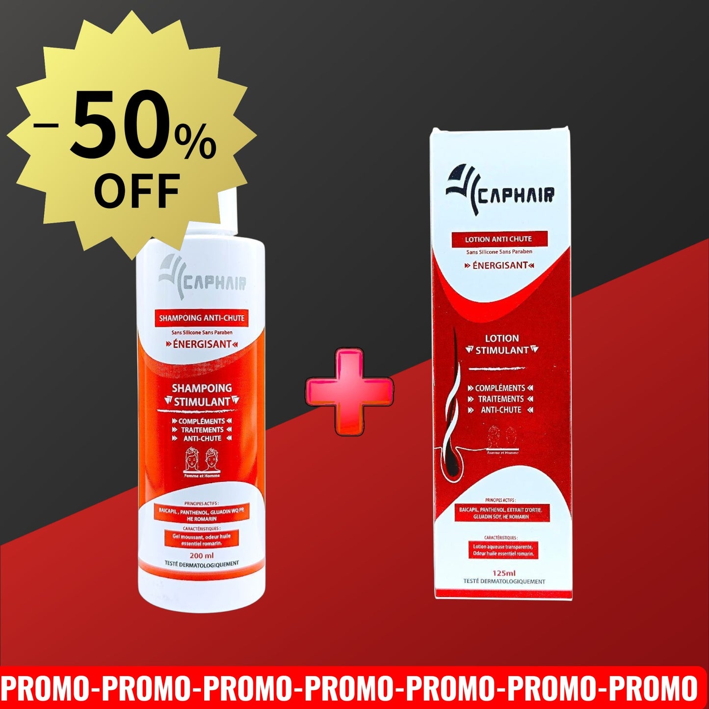 OFFRE FLASH : -50% sur Shampoing le Pack Anti-Chute Caphair !