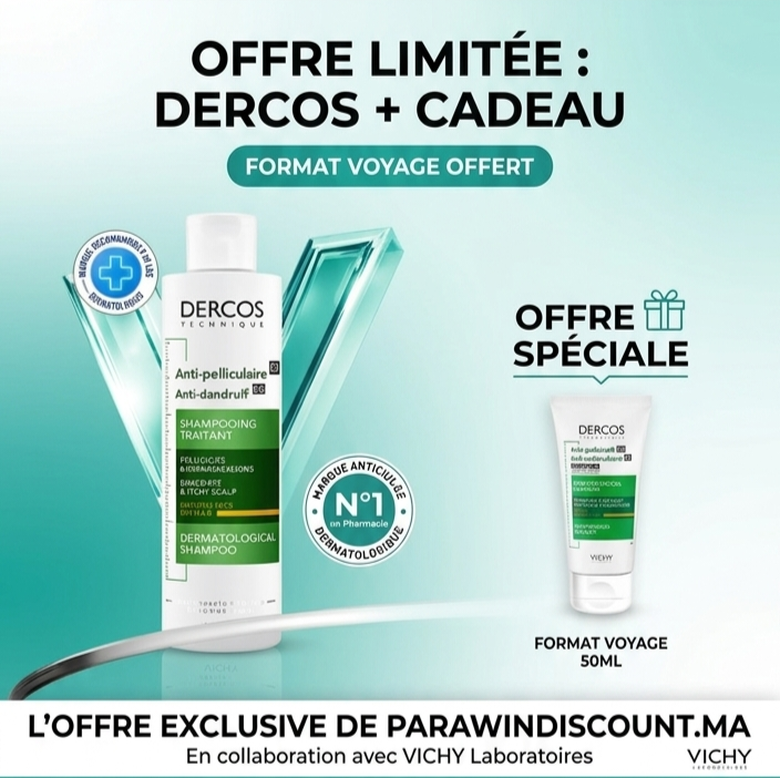 Dercos Anti-Pelliculaire + Cadeau Format Voyage 50ml Cheveux Grasse