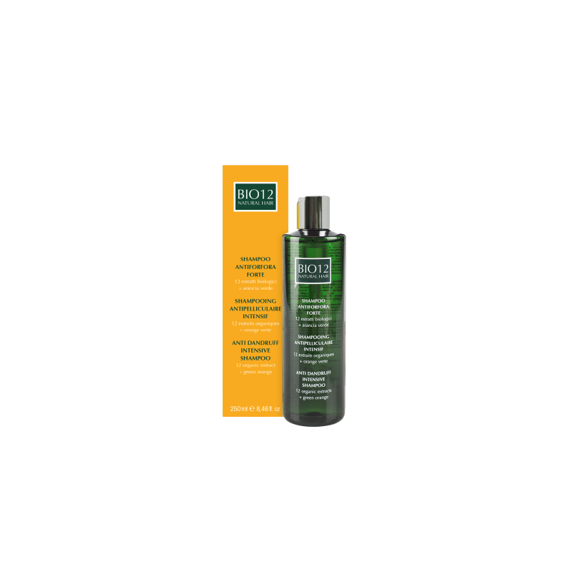 M&D Bio 12 Shampooing Antipelliculaire Intensif 250ml flacon transparent avec bouchon brillant