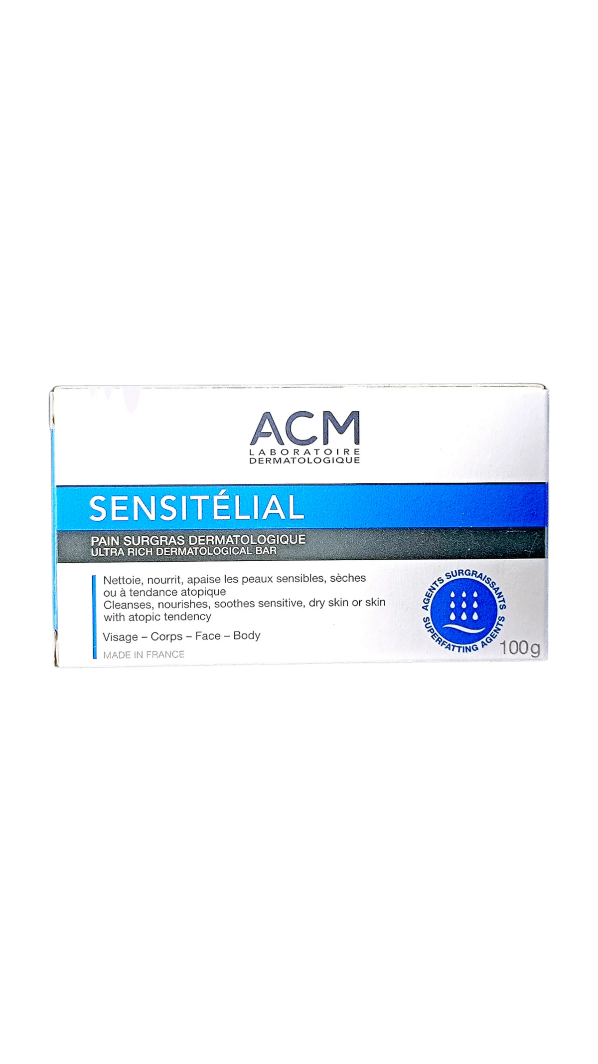 Acm Riche ACM Sensitélial Pain Surgras Dermatologique Ultra Riche 100g ...