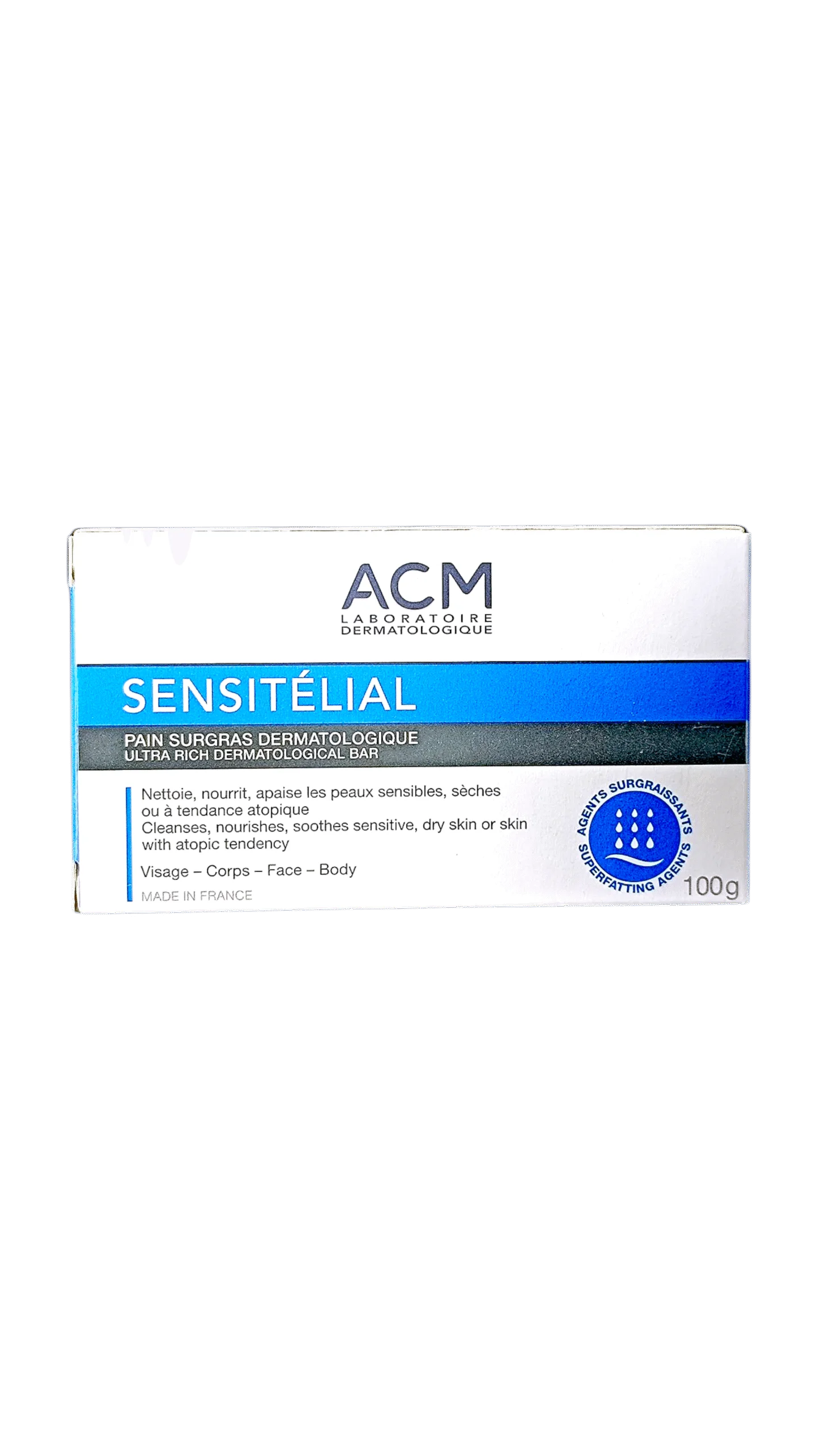 ACM Sensitélial Pain Surgras Dermatologique Ultra Riche 100g