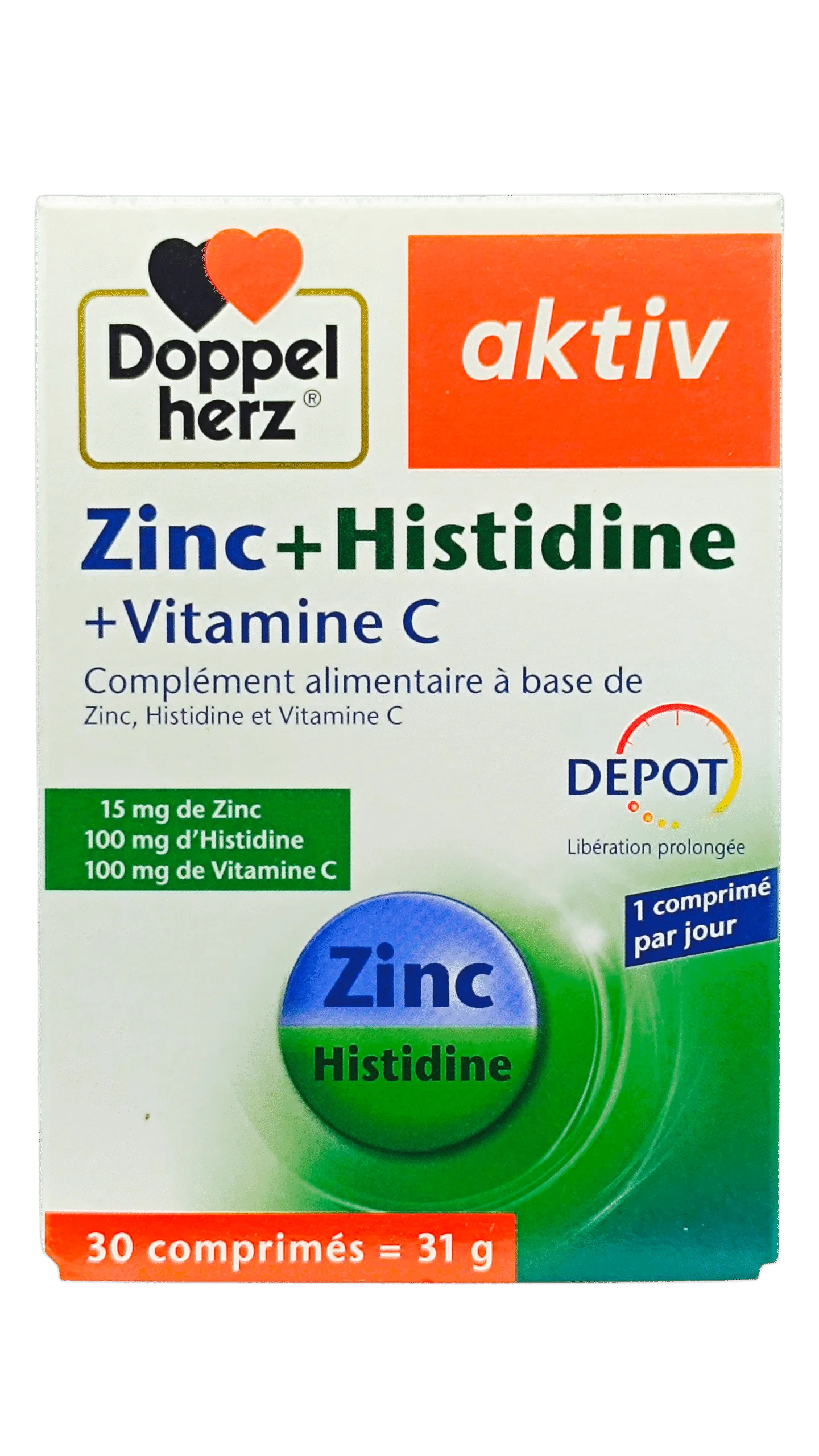 Aktiv Zinc+Histidine+Vitamine C 30cp/31g