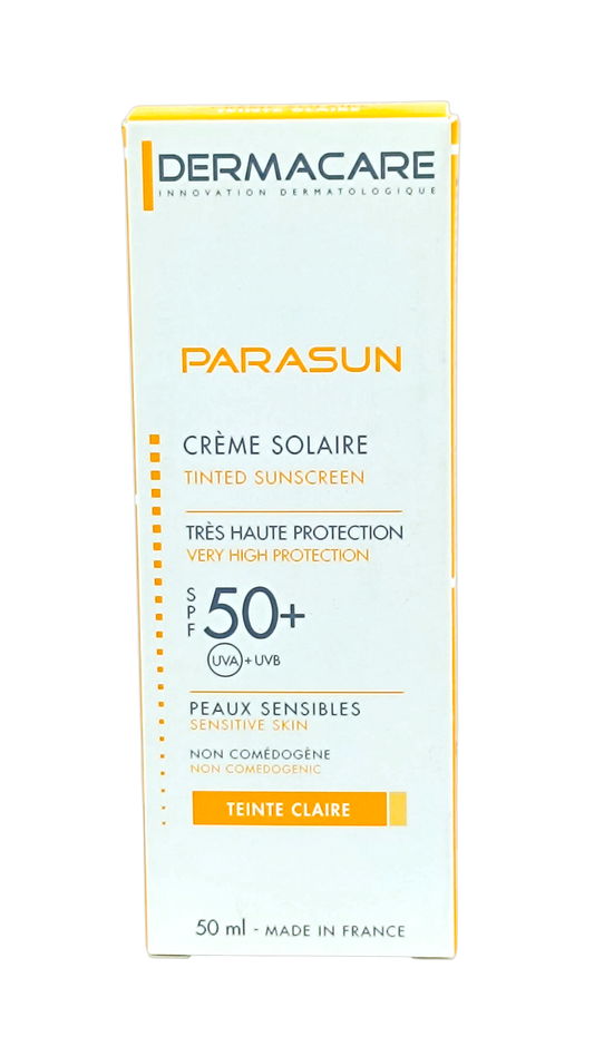 Dermacare Parasun Crème Solaire SPF 50+ Teintée Claire 50ml