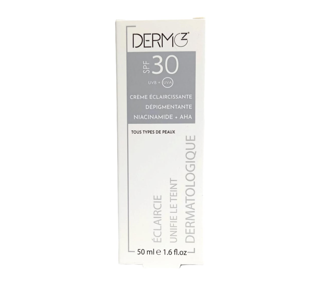 Dermoz Crème Eclaircissante Dépigmentant Niacinamide +AHA SPF30+ 50ml
