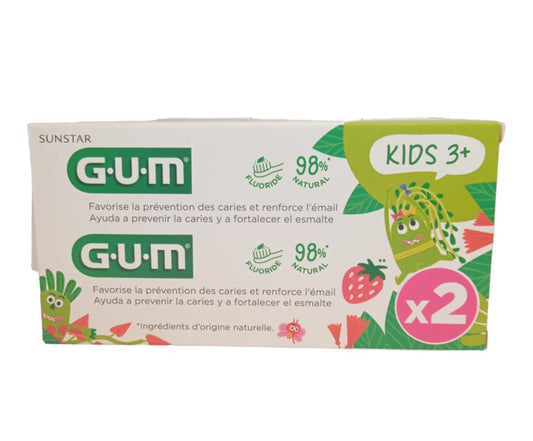 GUM Dentifrices Kids 3ans+ Pack 50mlx2
