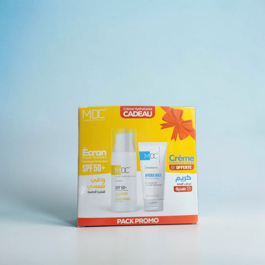 MDC SYNERGY crème solaire SPF50 peaux grasses + crème hydratante offerte