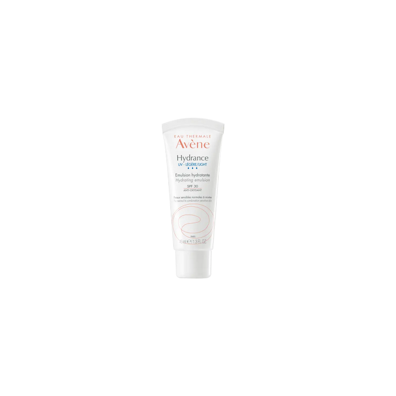 Avène Hydrance UV Légère Émulsion Hydratante 40ml tube souple blanc avec bouchon clips