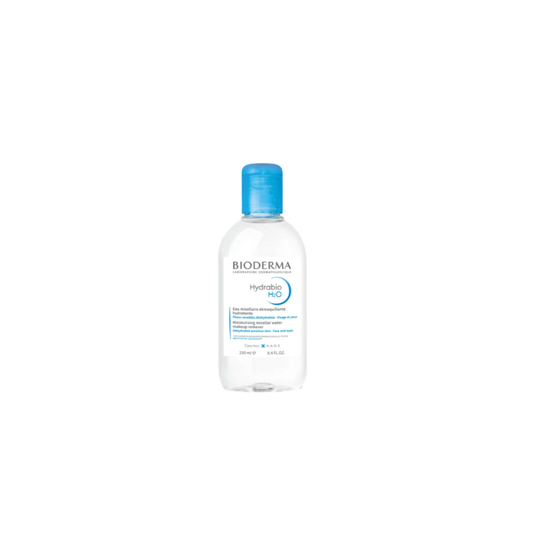 Bioderma Hydrabio H2O Eau Micellaire Démaquillante 250ml flacon blanc avec bouchon bleu