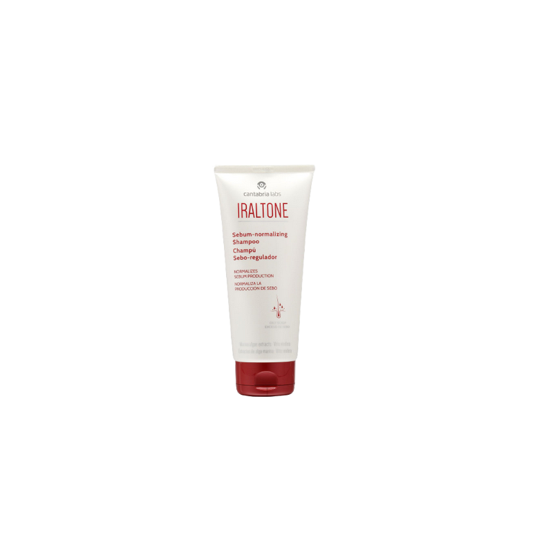 Cantabria Labs Iraltone Sebum-normalizing Shampoo 200ml flacon souple blanc avec capuchon rouge à clips