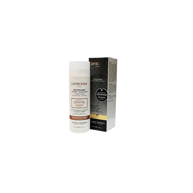 Capiderma Après Shampoing Revitalisant A La Kératine 200ml flacon souple blanc avec capuchon protecteur