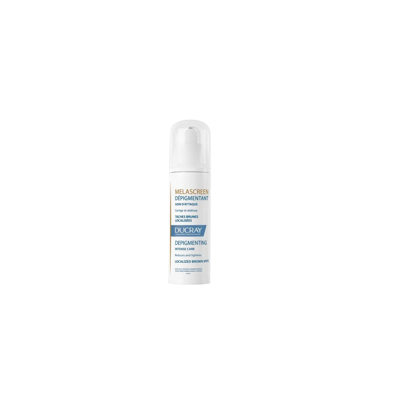 Ducray Melascreen Dépigmentant Soin d'Attaque 30ml flacon blanc avec système de spray
