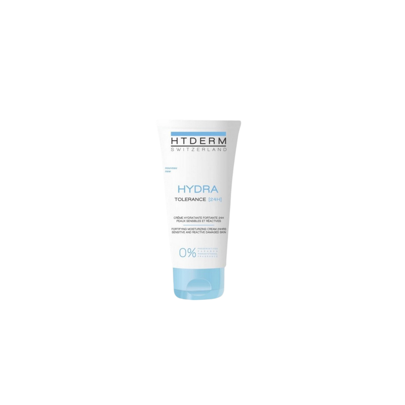 HTderm Crème Hydra Tolerance 50ml tube souple blanc et bleu